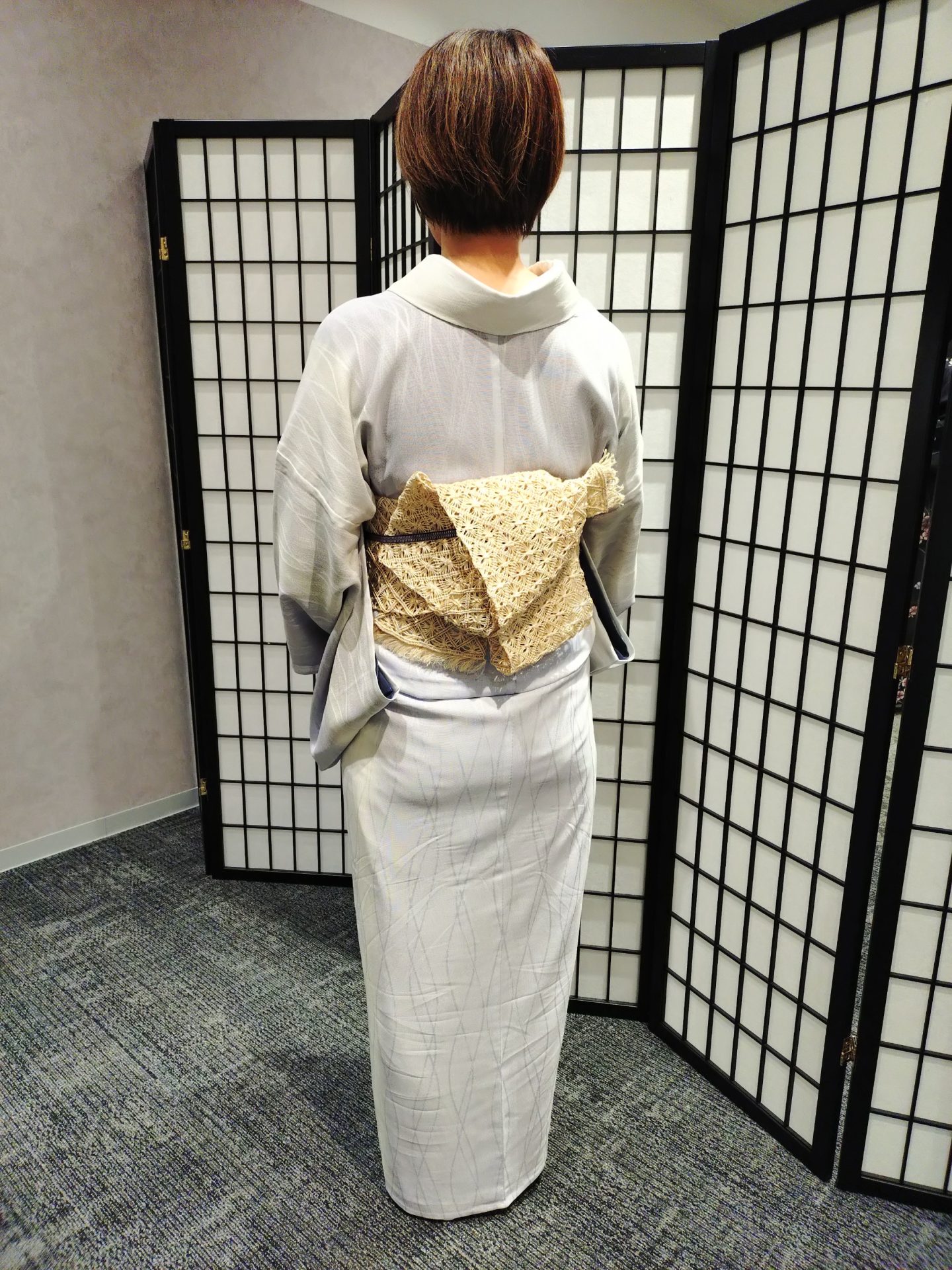 お稽古「半巾帯」